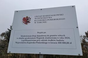 Tablica informująca o dofinansowaniu