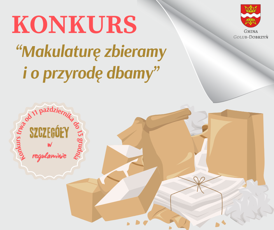 Konkurs "Makulaturę zbieramy i o przyrodę dbamy" - plakat